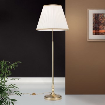 Golvlampa TONIA 2xE27/60W/230V 154 cm vit/brons