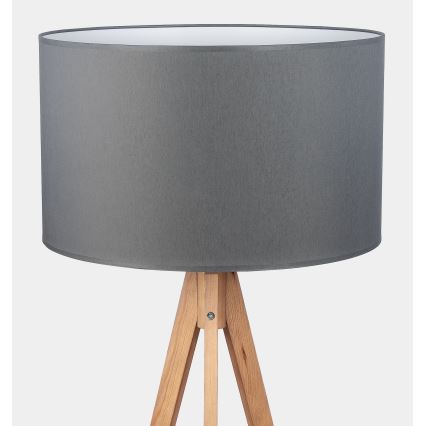 Golvlampa  TREVISO 1xE27/25W/230V grå/trä