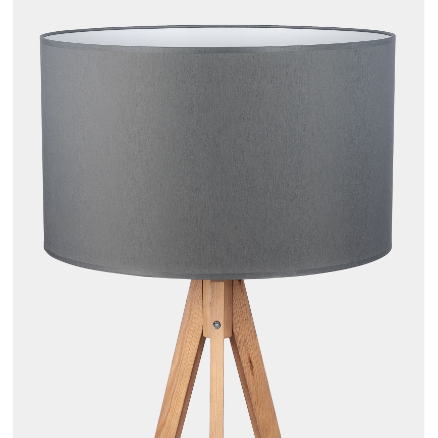 Golvlampa  TREVISO 1xE27/25W/230V grå/trä