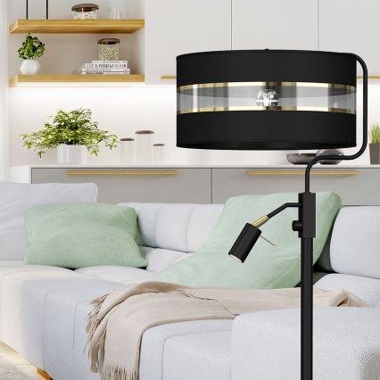 Golvlampa  ULTIMO 1xE27/40W/230V + 1xGU10/MR11/7W svart