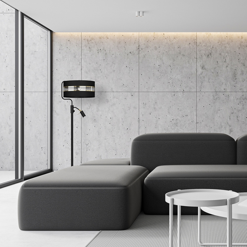 Golvlampa  ULTIMO 1xE27/40W/230V + 1xGU10/MR11/7W svart