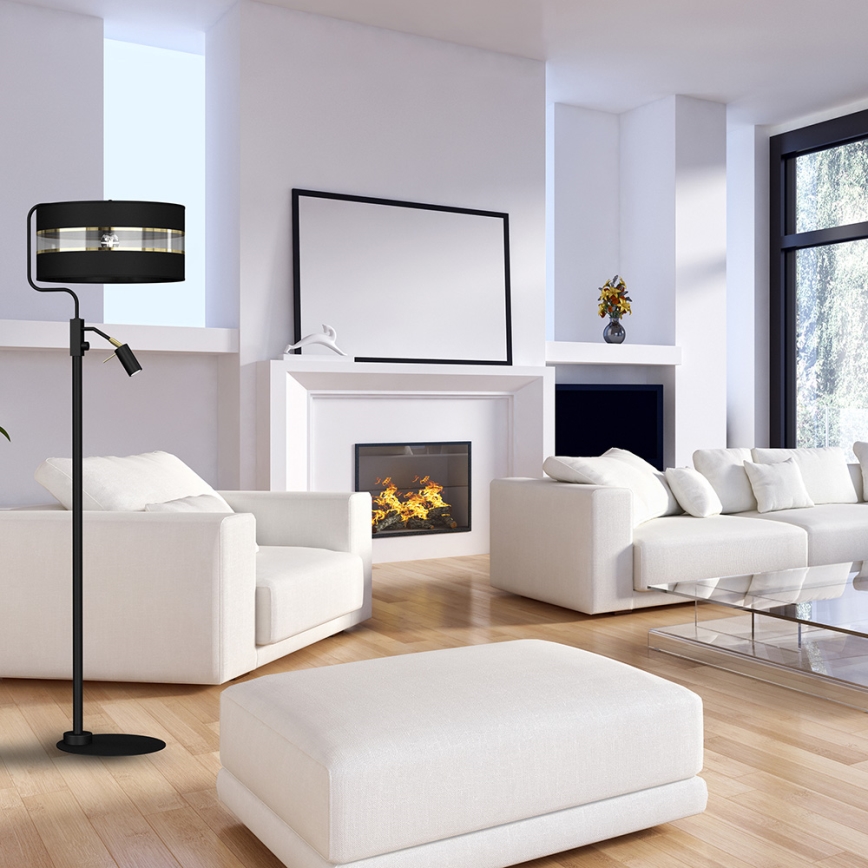 Golvlampa  ULTIMO 1xE27/40W/230V + 1xGU10/MR11/7W svart