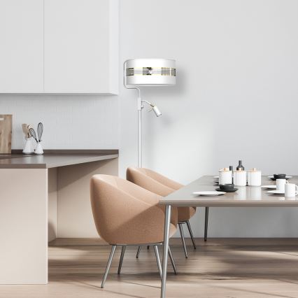 Golvlampa  ULTIMO 1xE27/40W/230V + 1xGU10/MR11/7W vit