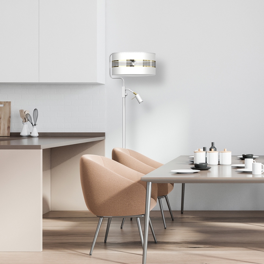 Golvlampa  ULTIMO 1xE27/40W/230V + 1xGU10/MR11/7W vit