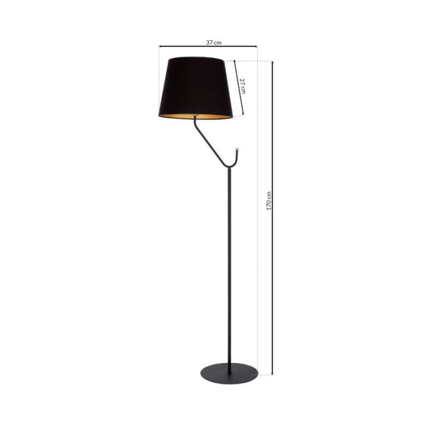 Golvlampa VICTORIA 1xE27/60W/230V svart