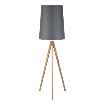 Golvlampa  WALZ 1xE27/25W/230V grå/trä
