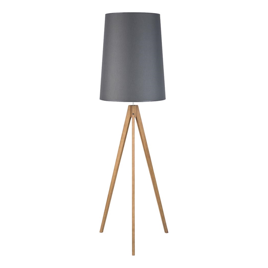 Golvlampa  WALZ 1xE27/25W/230V grå/trä