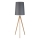 Golvlampa  WALZ 1xE27/25W/230V grå/trä