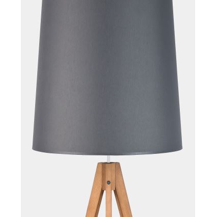 Golvlampa  WALZ 1xE27/25W/230V grå/trä