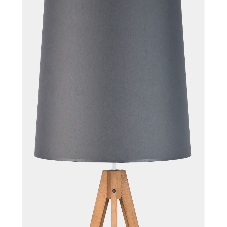 Golvlampa  WALZ 1xE27/25W/230V grå/trä