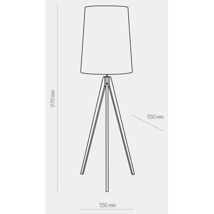 Golvlampa  WALZ 1xE27/25W/230V grå/trä