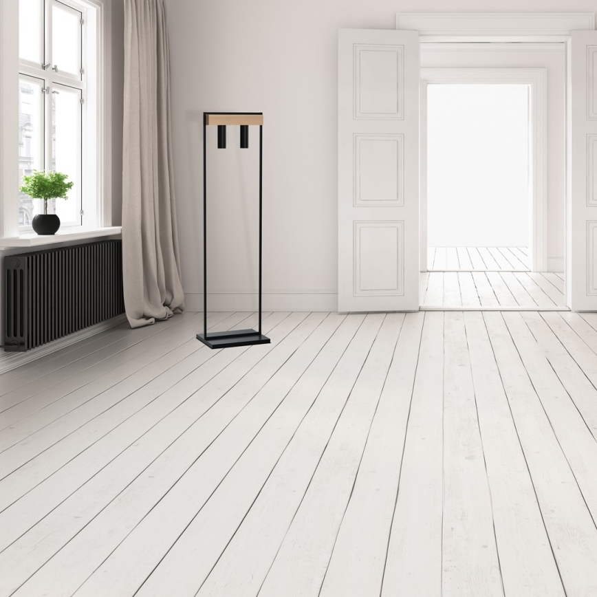 Golvlampa WEST 2xGU10/25W/230V svart
