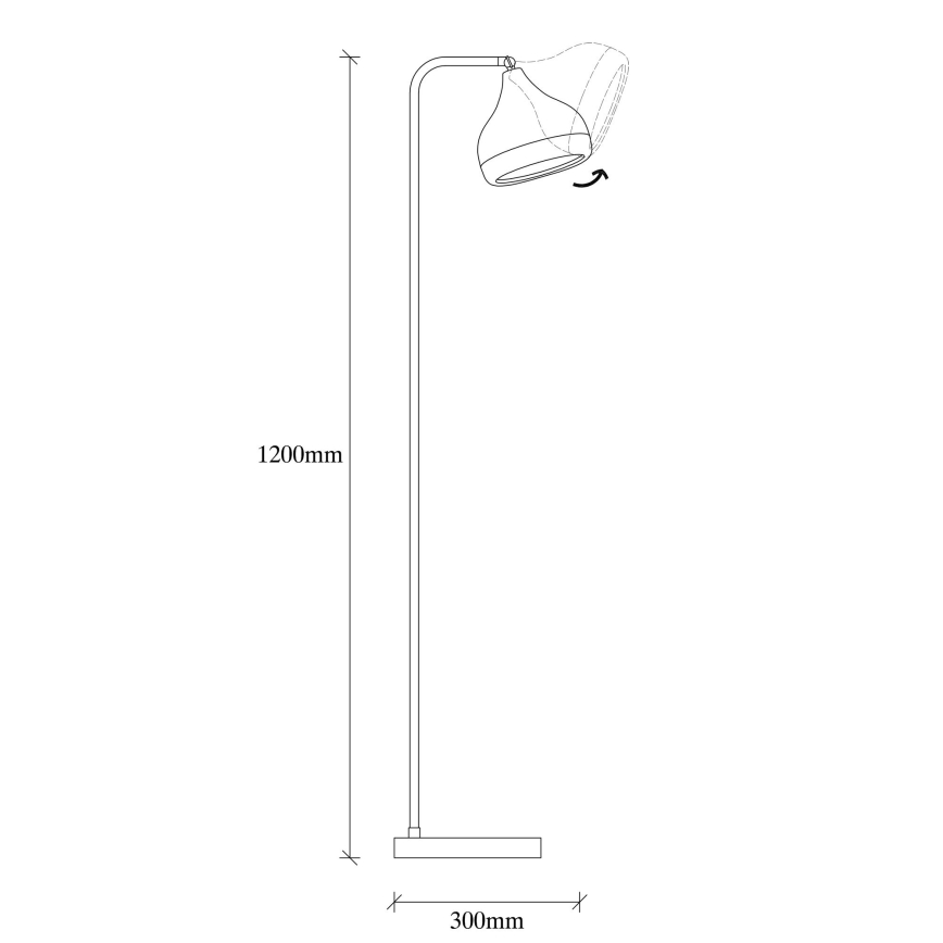 Golvlampa  YILDO 1xE27/40W/230V