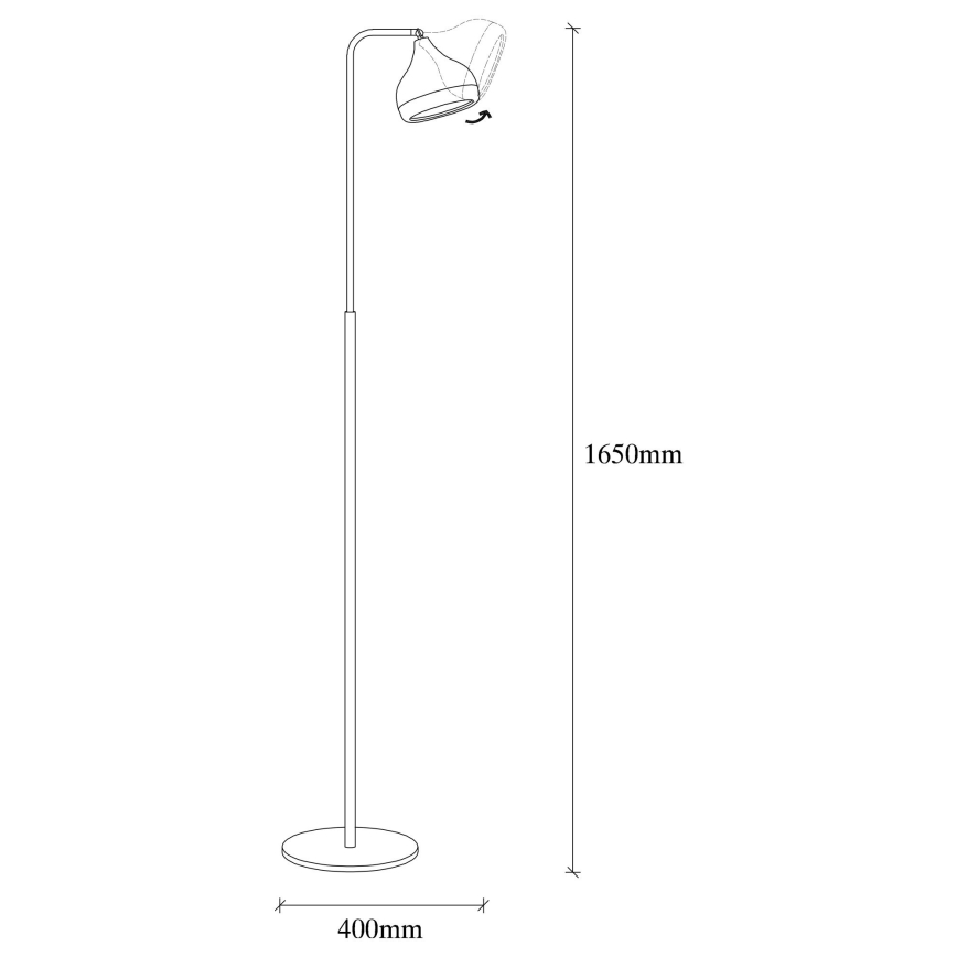 Golvlampa  YILDO 1xE27/40W/230V
