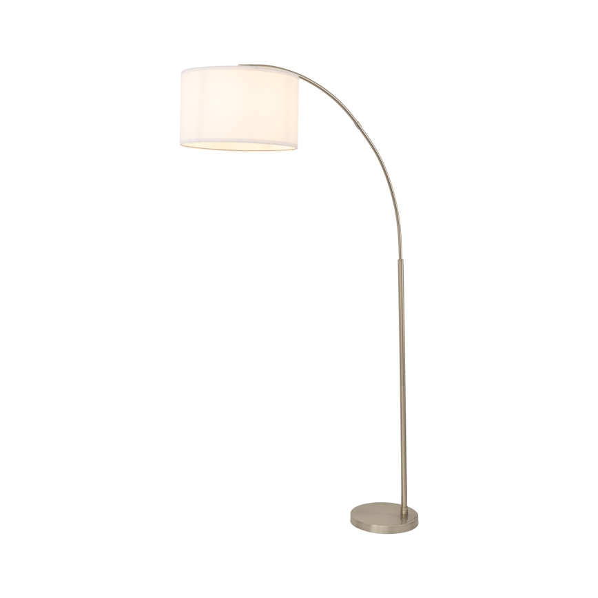 Golvlampa ZENITH 1xE27/15W/230V matt krom/vit