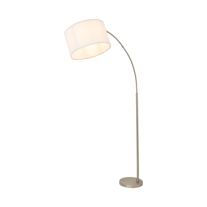 Golvlampa ZENITH 1xE27/15W/230V matt krom/vit