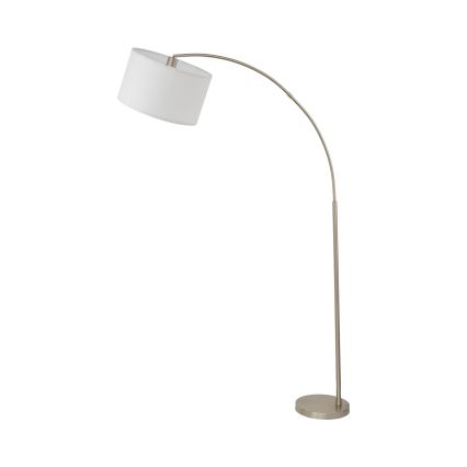 Golvlampa ZENITH 1xE27/15W/230V matt krom/vit