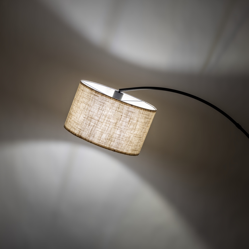 Golvlampa ZENITH 1xE27/15W/230V svart/beige