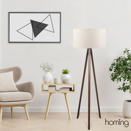 Golvslampa AYD 1xE27/40W/230V brun/kräm