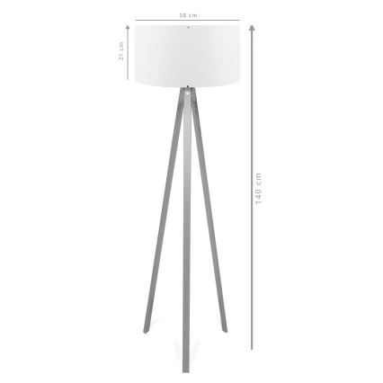 Golvslampa AYD 1xE27/40W/230V brun/kräm