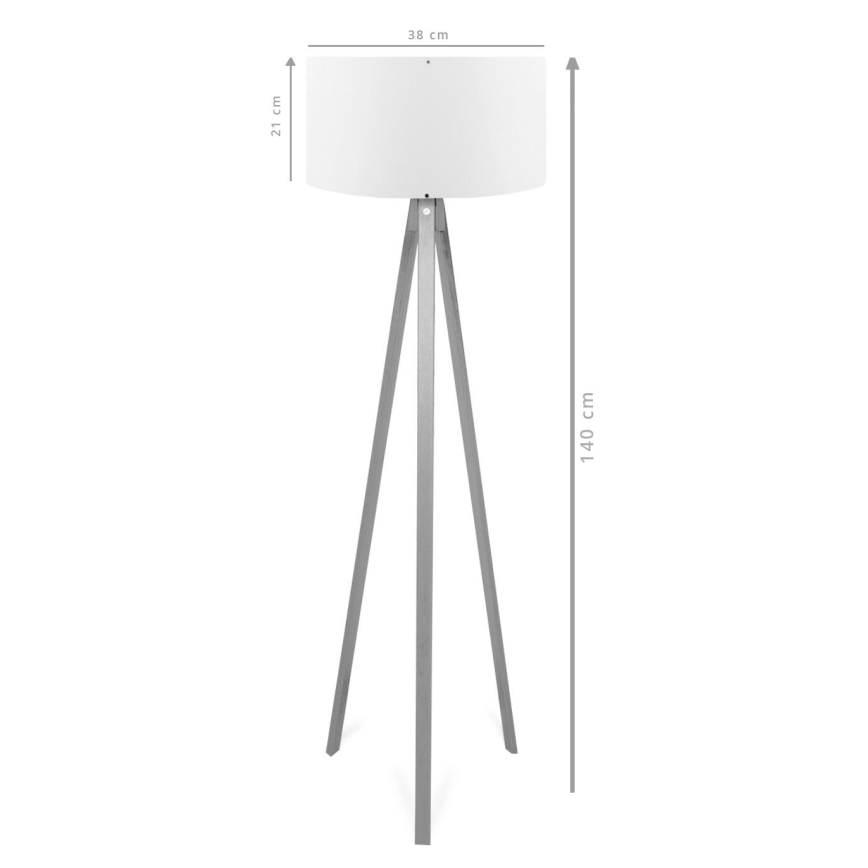 Golvslampa AYD 1xE27/40W/230V brun/kräm