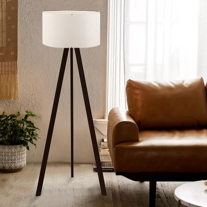 Golvslampa AYD 1xE27/40W/230V brun/vit