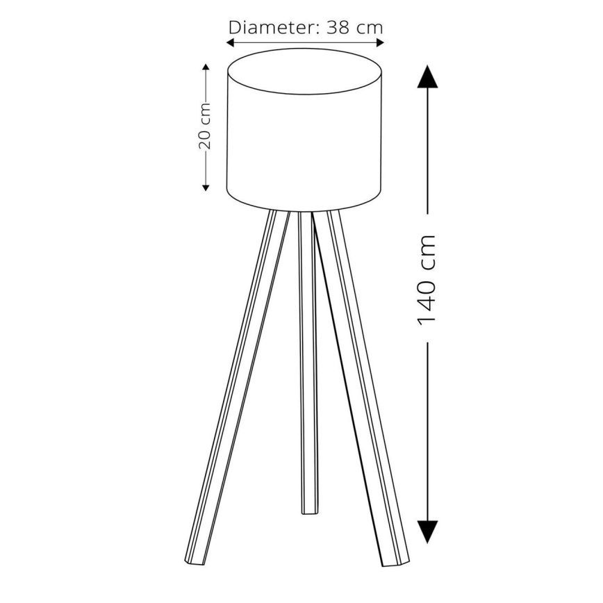 Golvslampa AYD 1xE27/40W/230V röd/brun