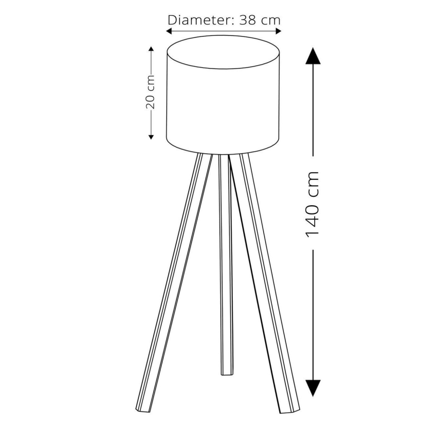 Golvslampa AYD 1xE27/40W/230V rosa/brun