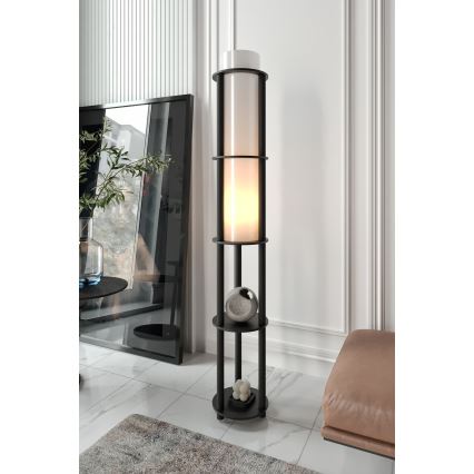 Golvslampa med hyllor NOTO 1xE27/40W/230V svart