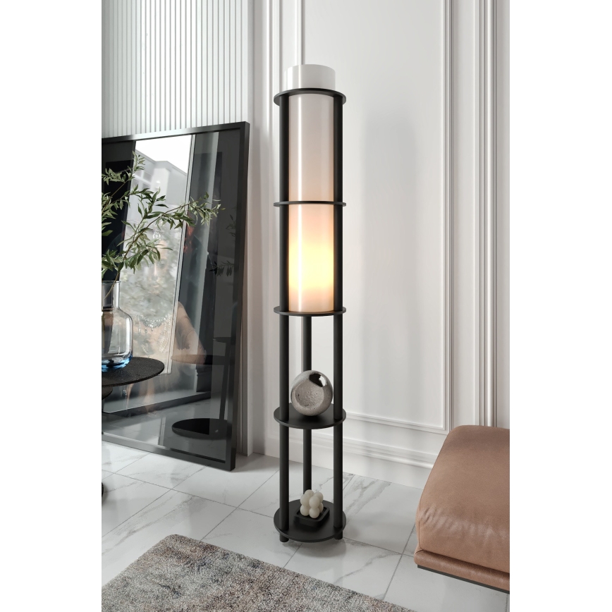 Golvslampa med hyllor NOTO 1xE27/40W/230V svart