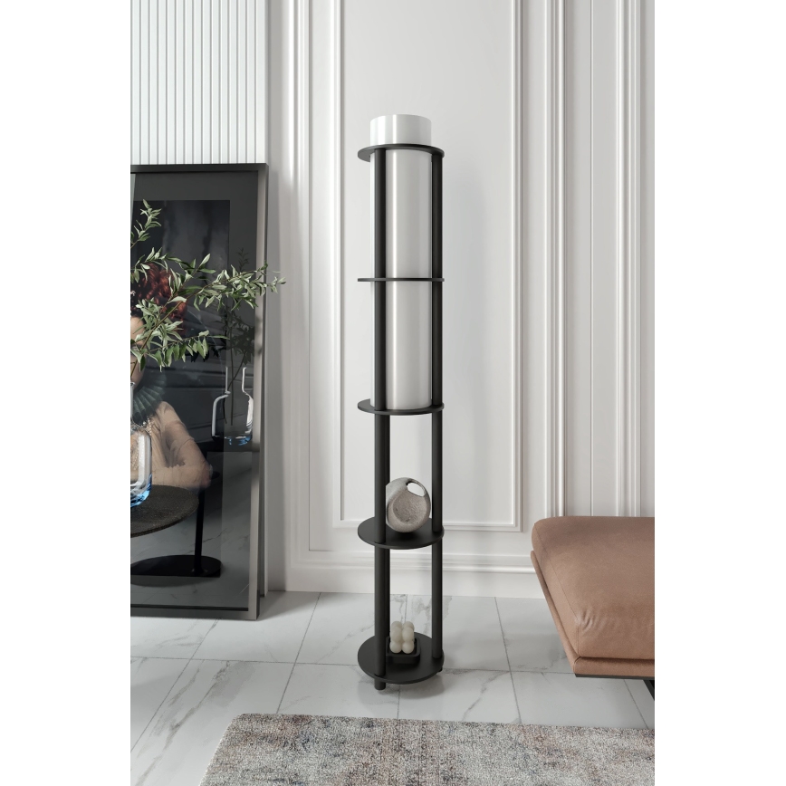 Golvslampa med hyllor NOTO 1xE27/40W/230V svart