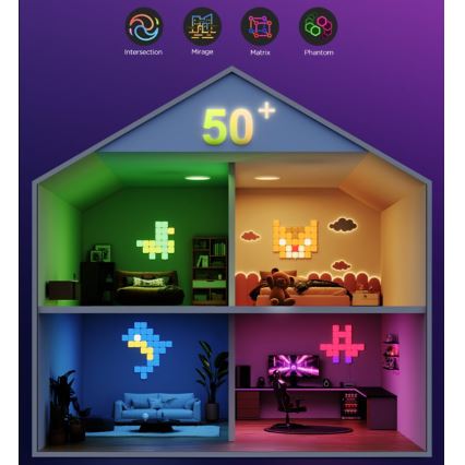 Govee - 10x Smart mini RGBIC-panel Wi-Fi