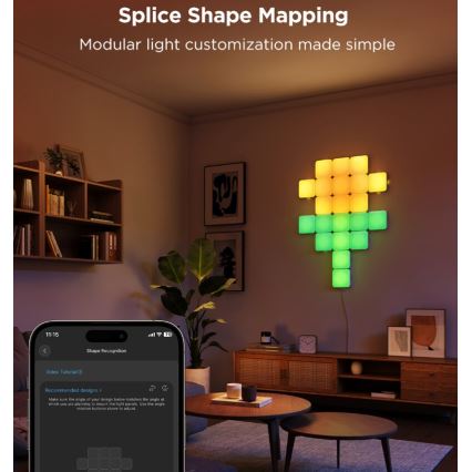 Govee - 10x Smart mini RGBIC-panel Wi-Fi