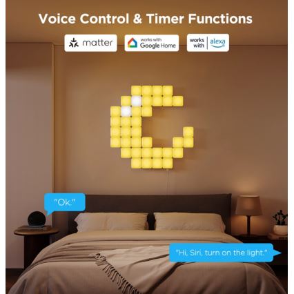 Govee - 10x Smart mini RGBIC-panel Wi-Fi