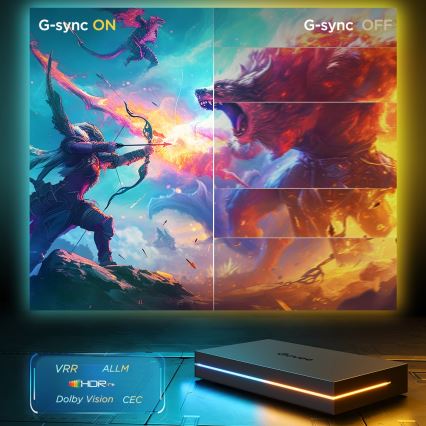 Govee - AI Sync Box 2 Smart TV RGBICW bakgrundsbelysning 55-65 Wi-Fi