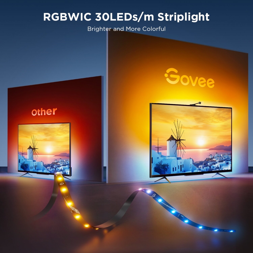 Govee - Backlight 3S Netflix TV 55-65" SMART LED bakgrundsbelyst RGBICW Wi-Fi + fjärrkontroll