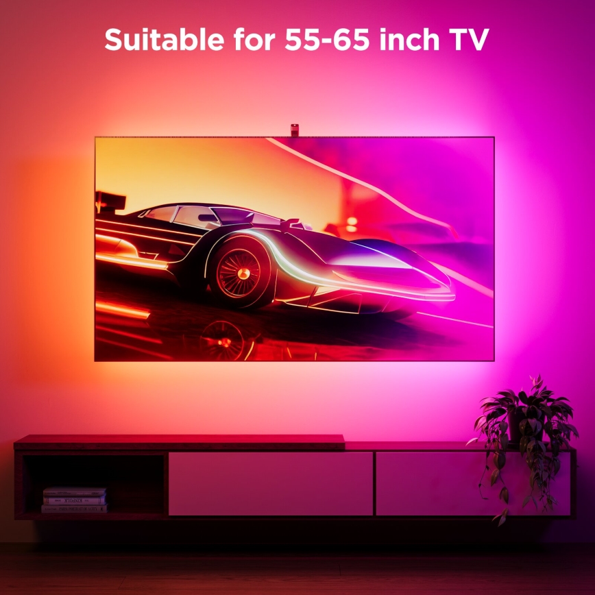 Govee - Backlight 3S Netflix TV 55-65" SMART LED bakgrundsbelyst RGBICW Wi-Fi + fjärrkontroll