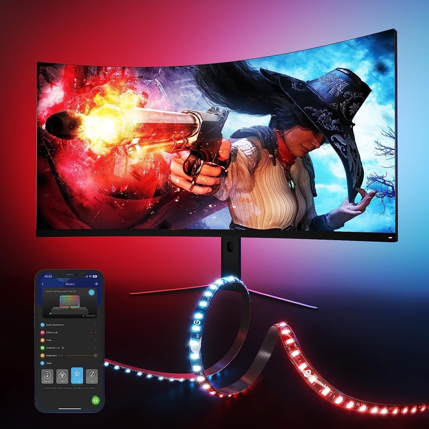 Govee - Dreamview G1 Smart LED RGBIC monitor belysning 27-34" Wi-Fi