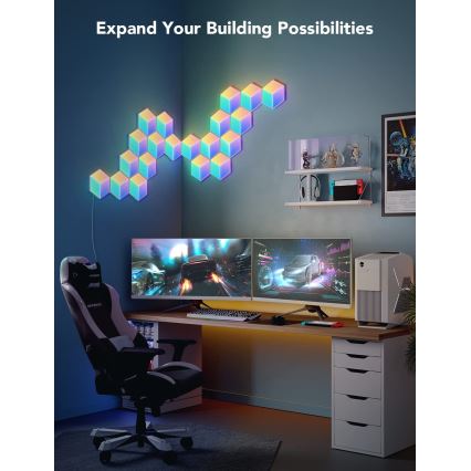 Govee - KIT 10x LED-lampa Glide Hexa Pro LED Smart RGBIC Wi-Fi