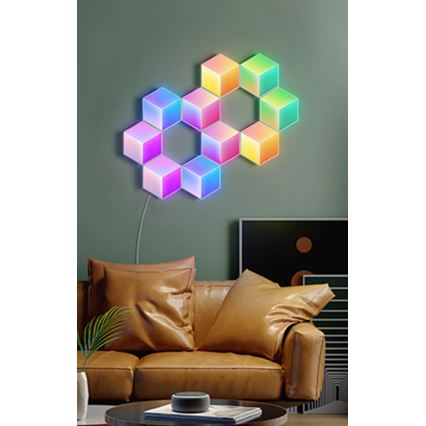Govee - KIT 10x LED-lampa Glide Hexa Pro LED Smart RGBIC Wi-Fi