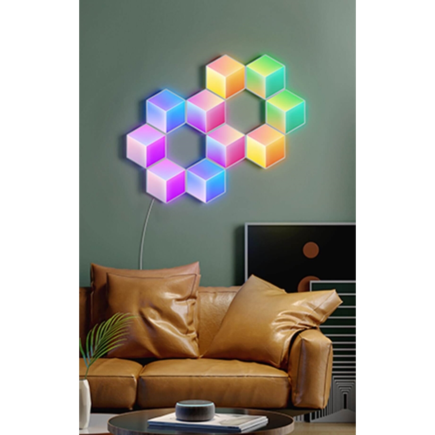 Govee - KIT 10x LED-lampa Glide Hexa Pro LED Smart RGBIC Wi-Fi