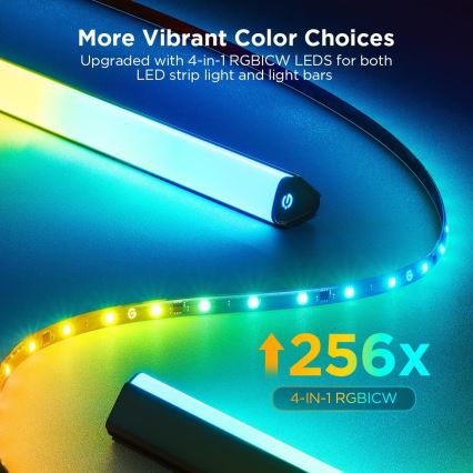 Govee - KIT 2x Backlight TV 55-65" SMART LED bakgrundsbelyst RGBICW Wi-Fi