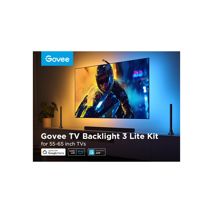 Govee - KIT 2x Backlight TV 55-65" SMART LED bakgrundsbelyst RGBICW Wi-Fi