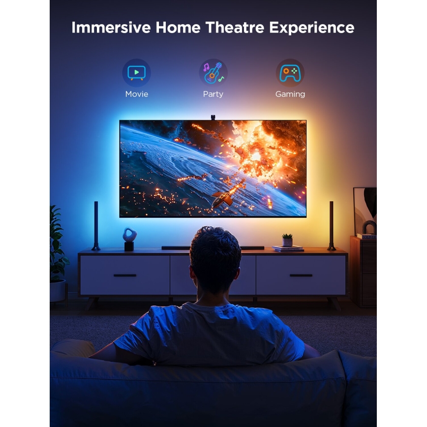 Govee - KIT 2x Backlight TV 55-65" SMART LED bakgrundsbelyst RGBICW Wi-Fi