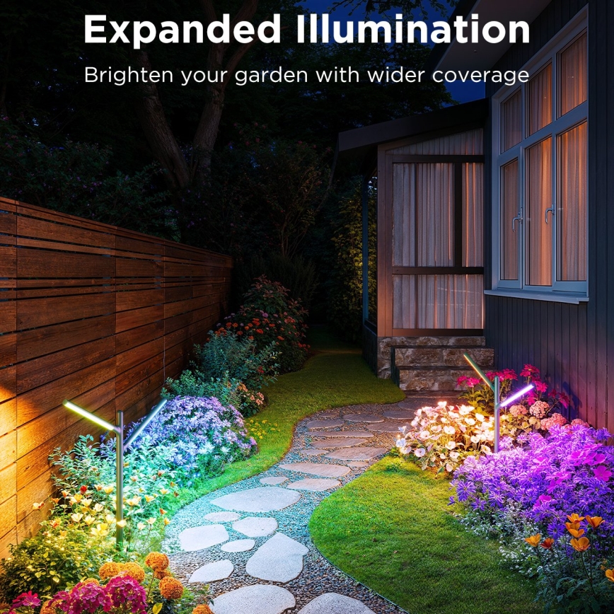 Govee - KIT 2x LED RGBICWW Ljusreglerad utomhus lampa LED/18W/230V IP66 2700-6500K Wi-Fi