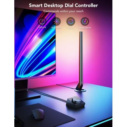 Govee - KIT 2x Smart Gaming Wi-Fi LED RGBIC Panels + Smart Dual + fjärrkontroll