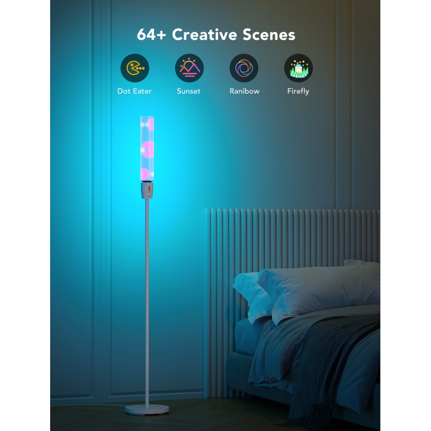 Govee - LED Dimbar golvlampa CYLINDER SMART RGBICWW 2200-6500K