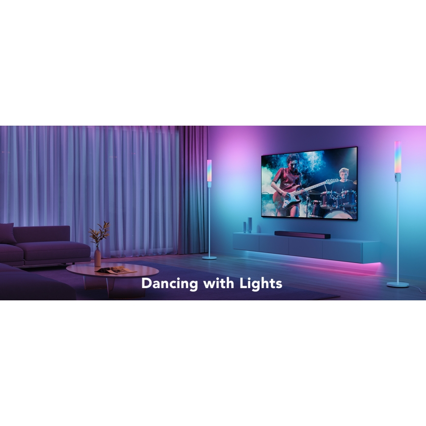 Govee - LED Dimbar golvlampa CYLINDER SMART RGBICWW 2200-6500K