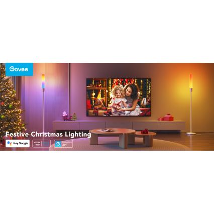 Govee - LED Dimbar golvlampa CYLINDER SMART RGBICWW 2200-6500K