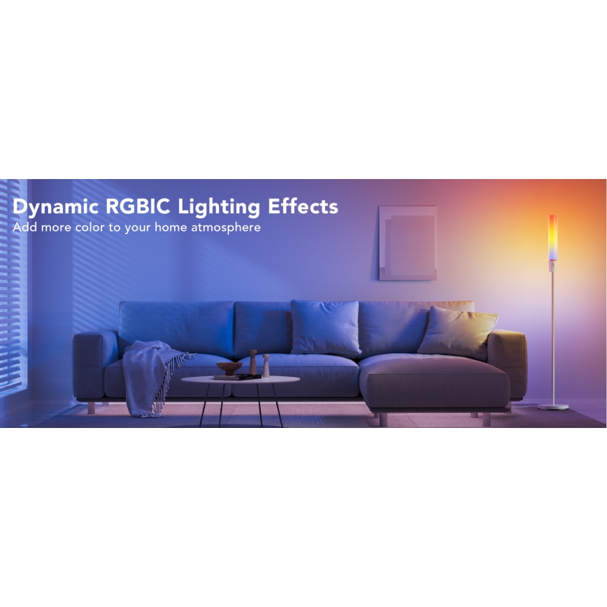 Govee - LED Dimbar golvlampa CYLINDER SMART RGBICWW 2200-6500K
